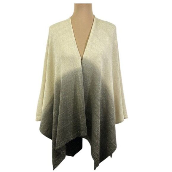 Charlie Paige Shaw Wrap OSFM Dye Dip Beige Gray NWOT - Picture 1 of 8